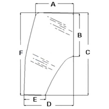 Aftermarket Cab Glass Door LH Fits New Holland TS110 TS90 TS100 & Fits Case IH MXM120 MXM140 82036001
